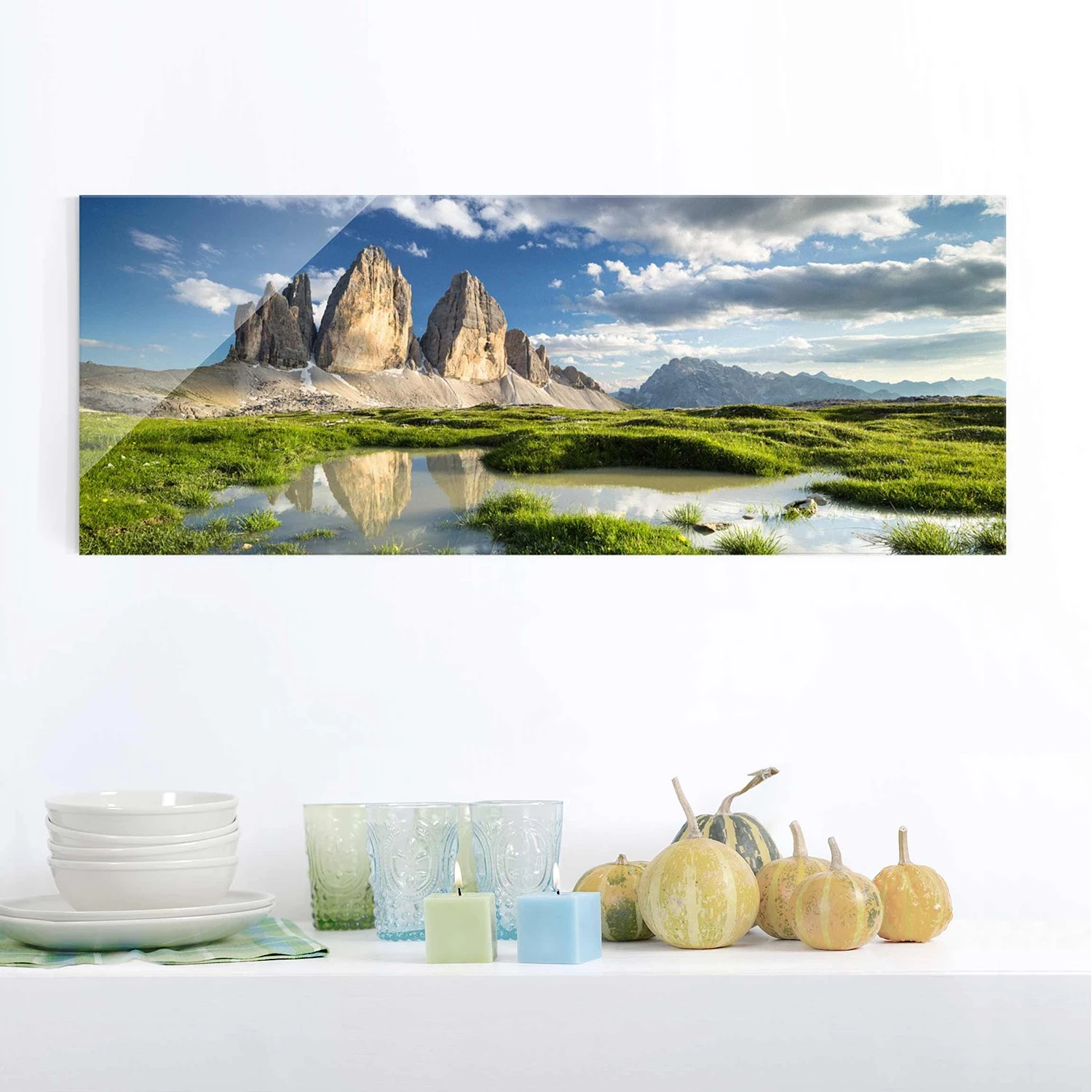 Bilderwelten Tableau en verre Tyrol - Vert - 125 x 50 x 0,4 cm - 125 x 50 cm â Image 4