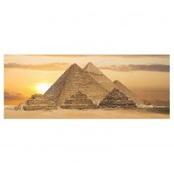 Bilderwelten Tableau en verre Dream of Egypt - Doré - 125 x 50 x 0,4 cm - 125 x 50 cm