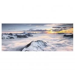 Bilderwelten Tableau en verre Au-dessus des nuages - Blanc - 80 x 30 x 0,4 cm - 80 x 30 cm