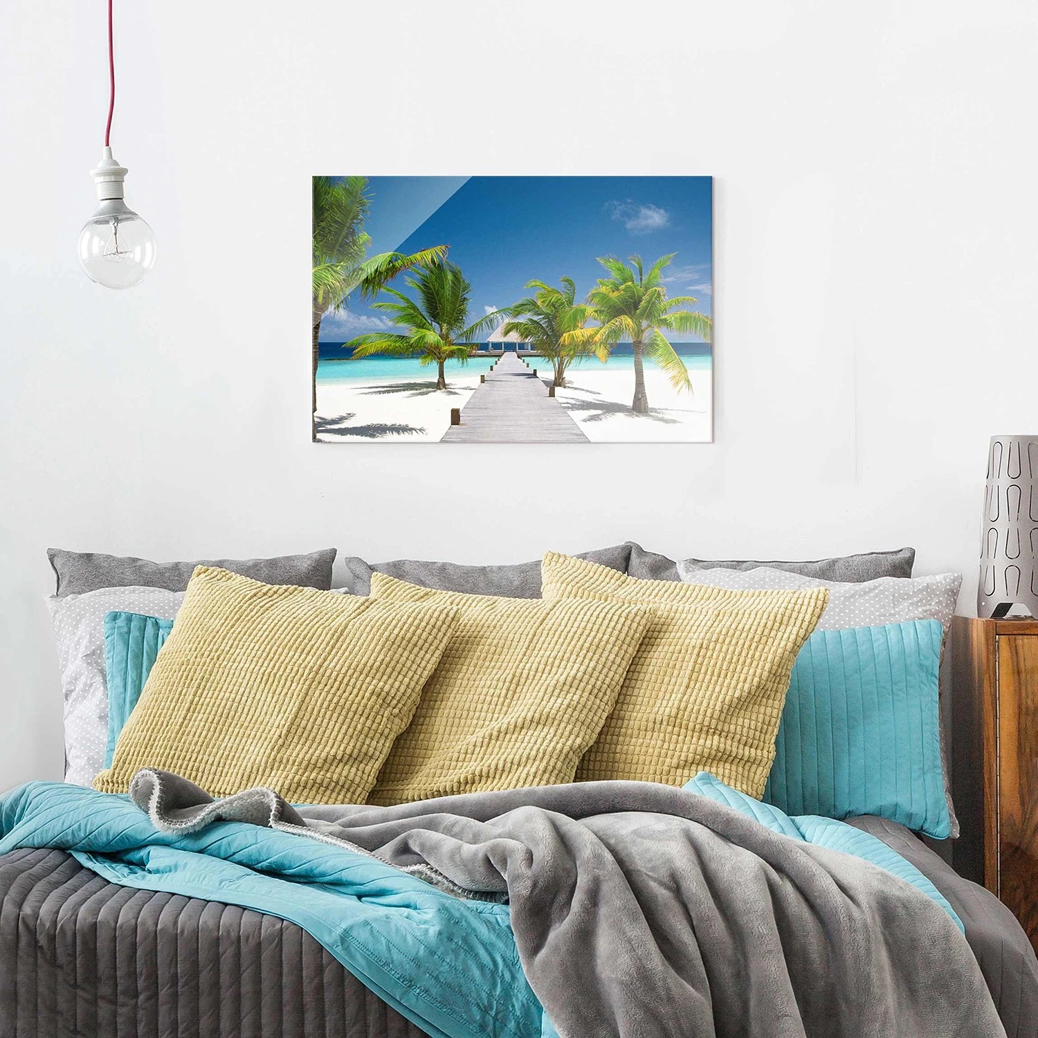 Bilderwelten Tableau en verre Catwalk to Paradise - Bleu - 80 x 30 x 0,4 cm - 80 x 30 cm â Image 2