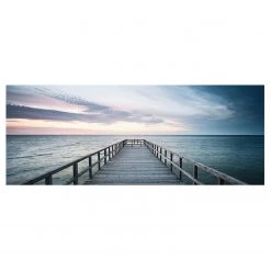 Bilderwelten Tableau en verre Promenade - Bleu - 125 x 50 x 0,4 cm