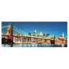 Bilderwelten Tableau en verre Manhattan Bridge - Bleu - 125 x 50 x 0,4 cm - 125 x 50 cm