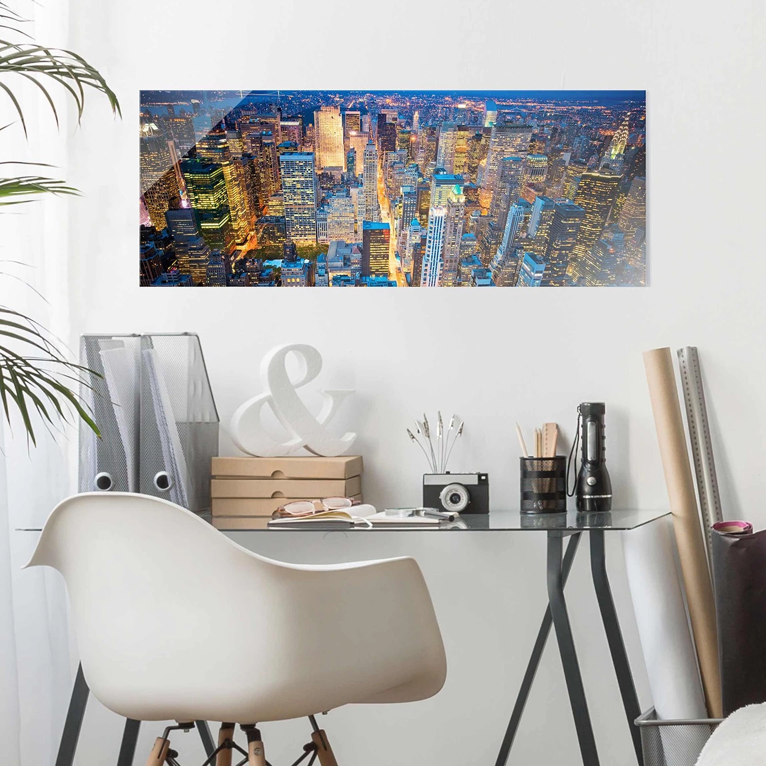Bilderwelten Tableau en verre Midtown Manhattan - Bleu - 125 x 50 x 0,4 cm - 125 x 50 cm â Image 2