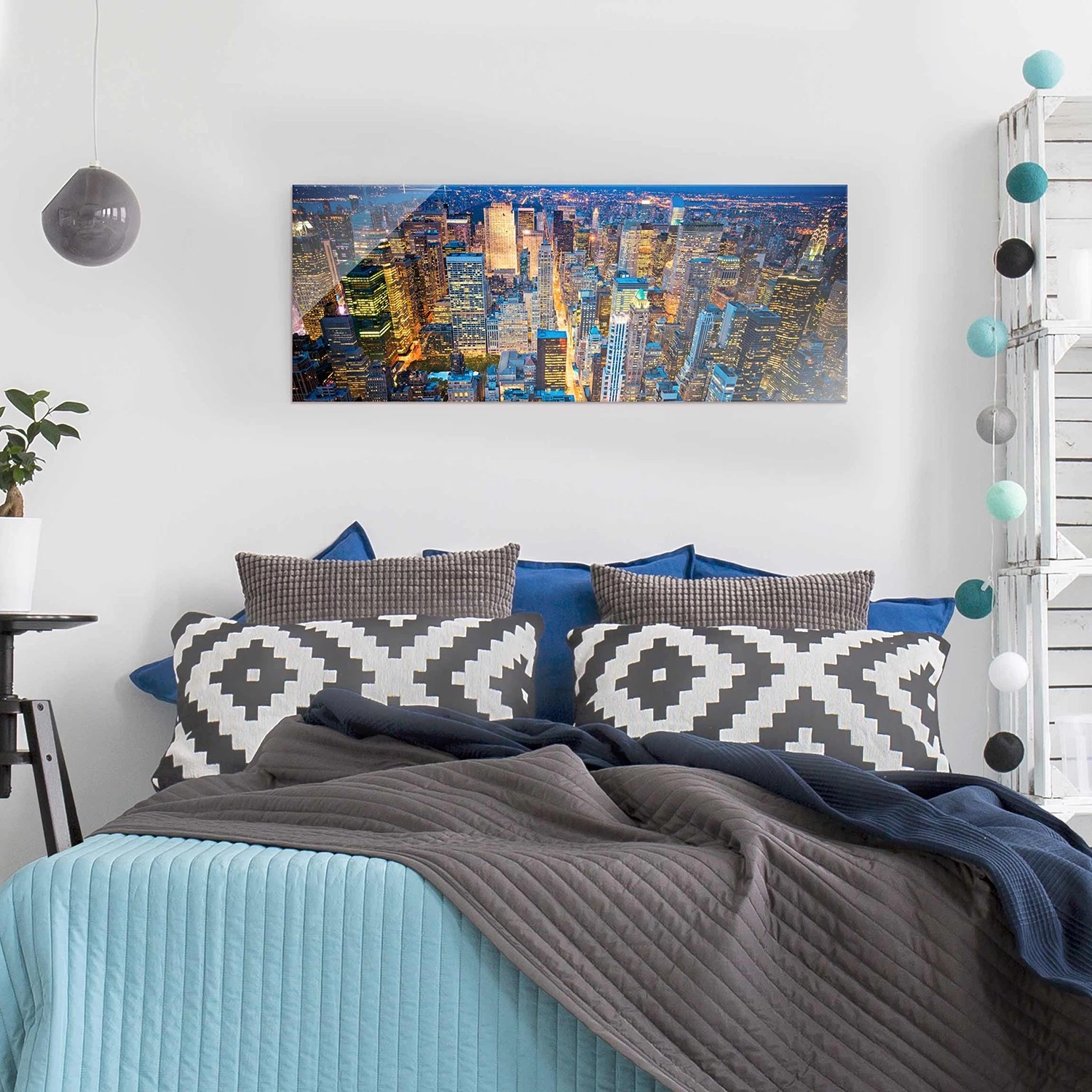 Bilderwelten Tableau en verre Midtown Manhattan - Bleu - 125 x 50 x 0,4 cm - 125 x 50 cm â Image 3