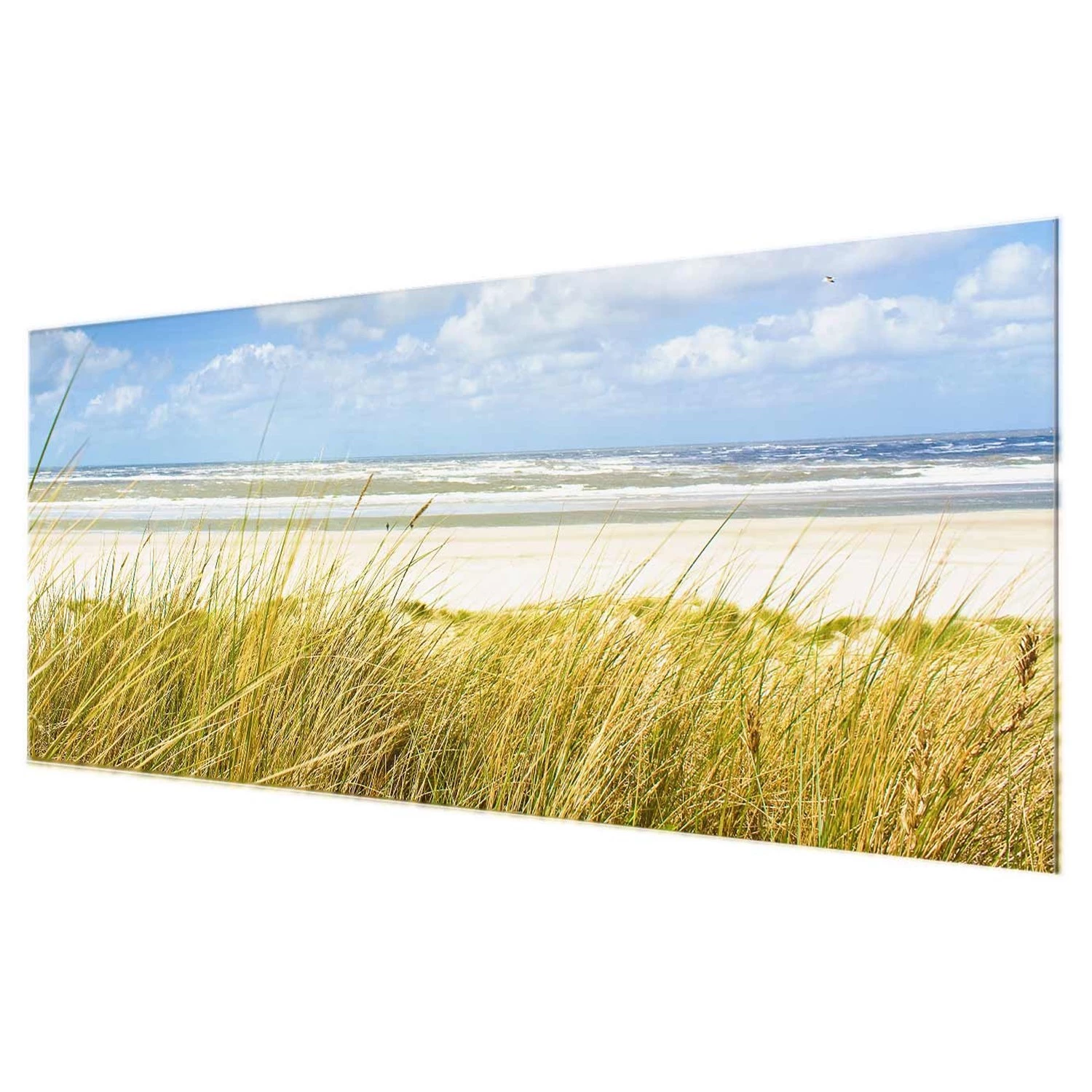 Bilderwelten Tableau en verre Bord de mer - Bleu - 125 x 50 x 0,4 cm â Image 6