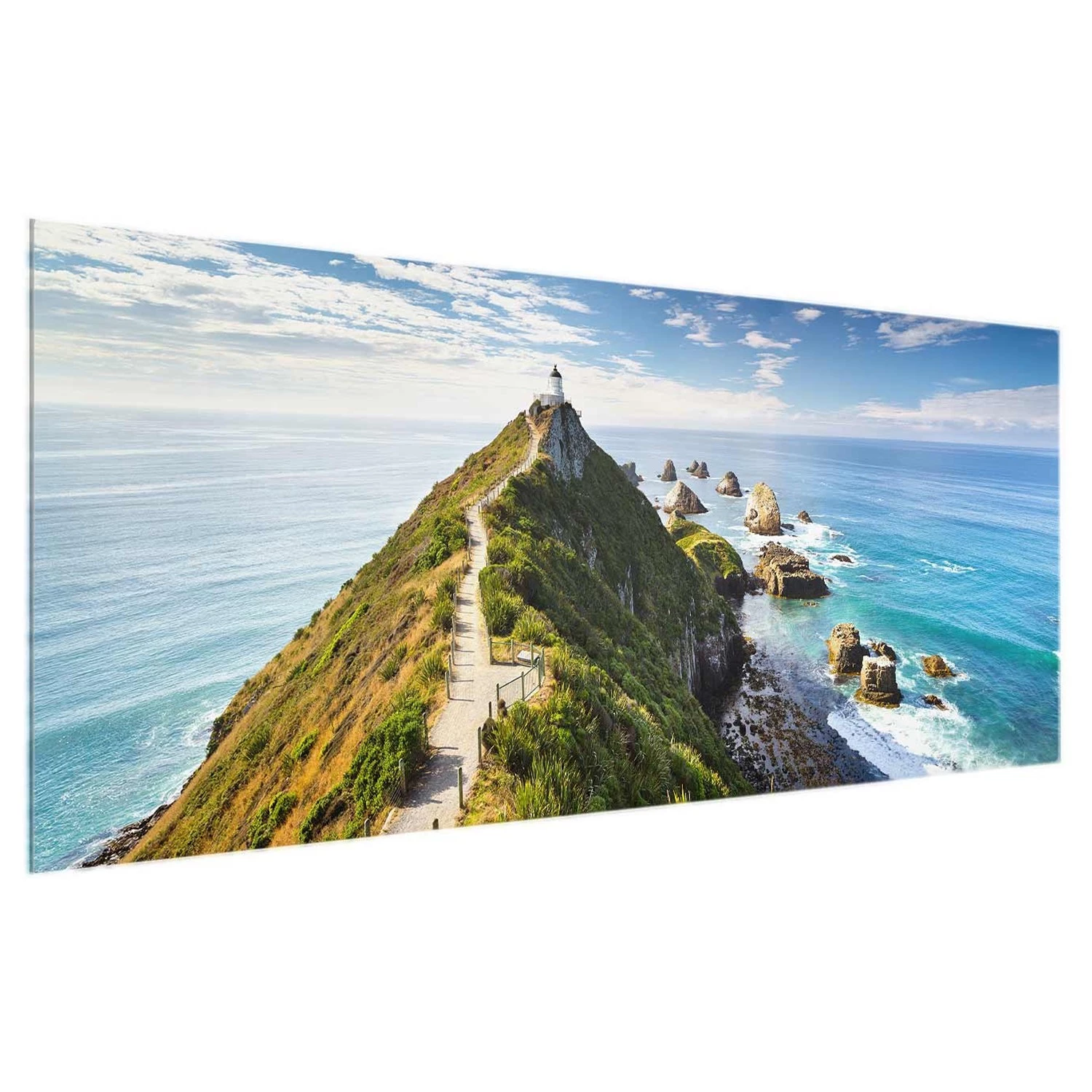 Bilderwelten Tableau en verre Phare - Bleu - 80 x 30 x 0,4 cm - 80 x 30 cm – Image 7