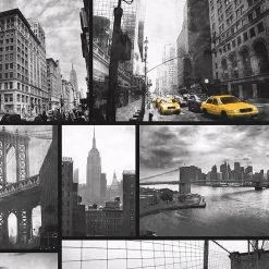 Superfresco Papier peint intissé New York - Noir / Blanc - 0,52 x 10,05 x 0,02 m