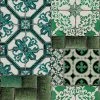 Superfresco Papier peint intissé Azulejos - Vert - 0,52 x 10,05 x 0,02 m