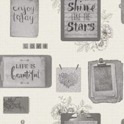 Superfresco Papier peint intissé Lovely Day - Gris - 0,52 x 10,05 x 0,02 m