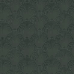 Papier peint intissé Weona II - Vert foncé