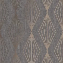 Papier peint intissé Marquise Geo Quartz - Gris - 0,52 x 10,05 x 0,02 m - Gris / Doré