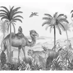 Art for the Home Papier peint intissé Safari - Gris - 3 x 2,8 x 0,02 m