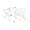 Art for the Home Papier peint intissé Worldmap - Noir / Blanc - 4 x 2,8 x 0,02 m