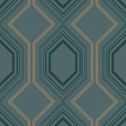 Superfresco Papier peint intissé Art Deco Chic - Bleu - 0,52 x 10,05 x 0,02 m