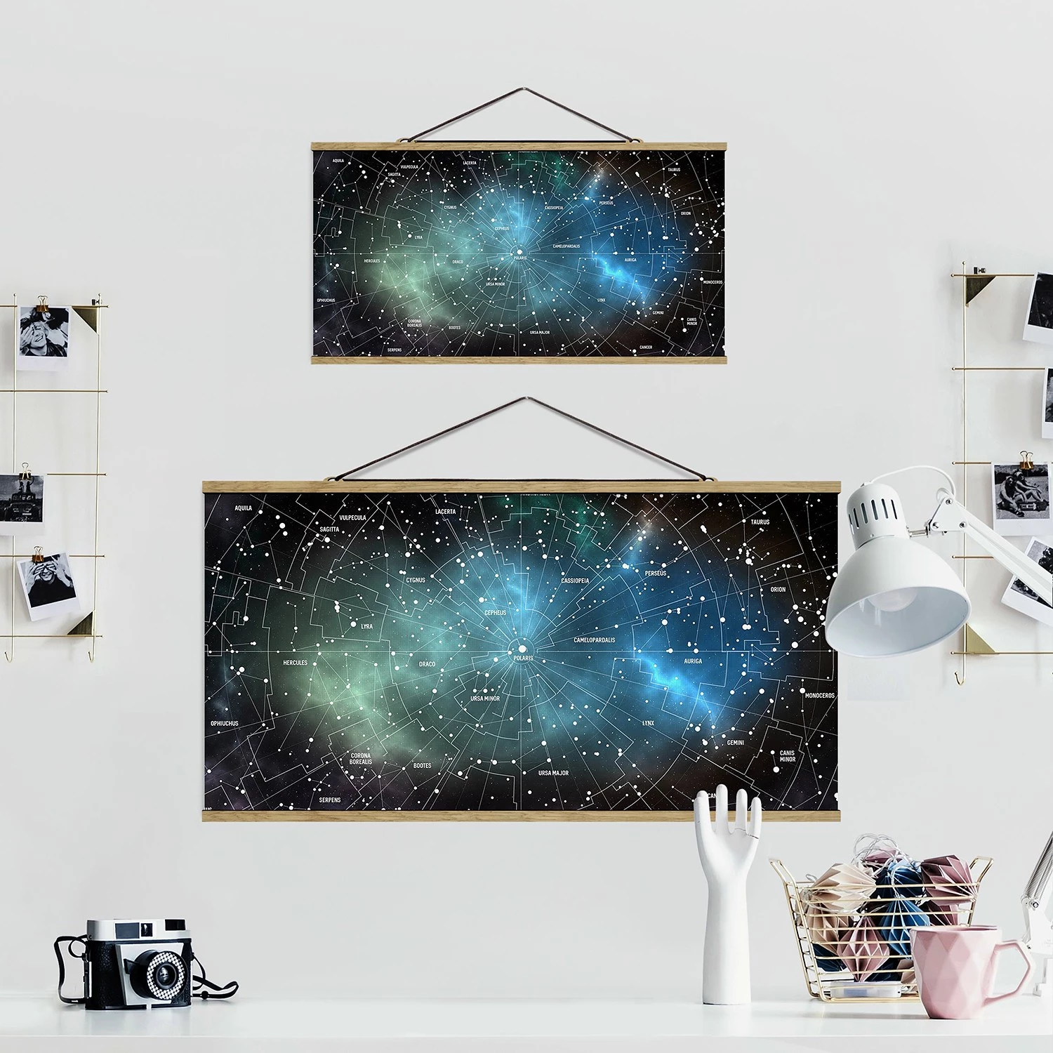 Bilderwelten Tableau déco Carte des étoiles - 50 x 25 cm – Image 5