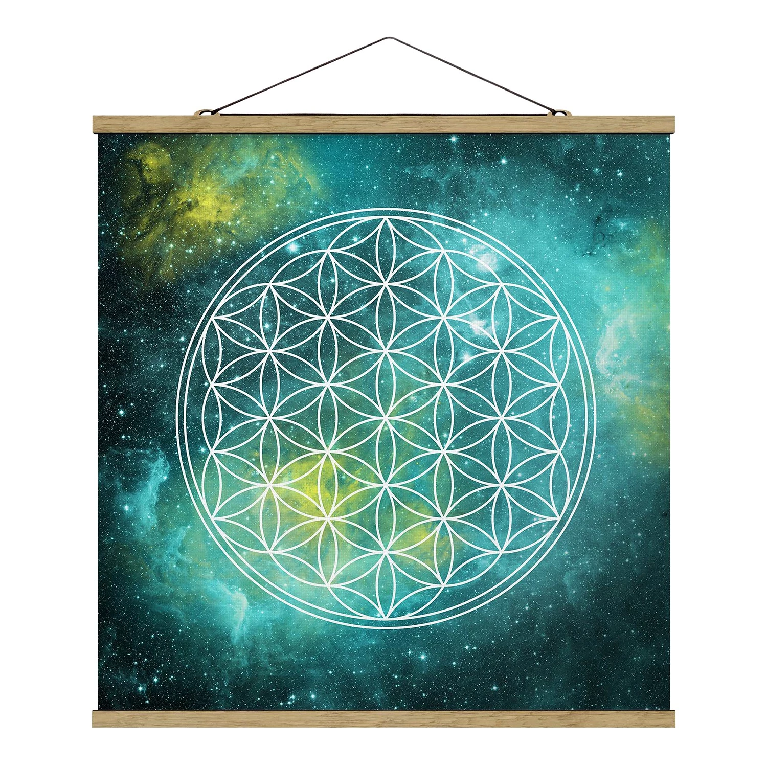 Bilderwelten Tableau déco Fleur de vie - 50 x 50 cm