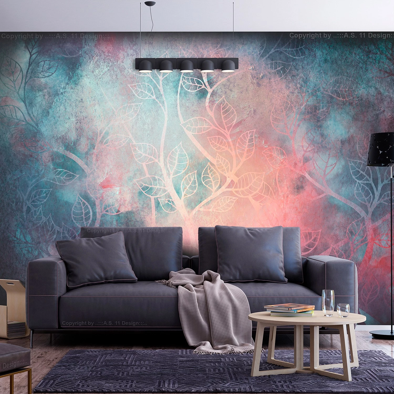 Artgeist Papier peint intissé Jungle Afterimages - Intissé - Multicolore - 400 x 280 cm – Image 2