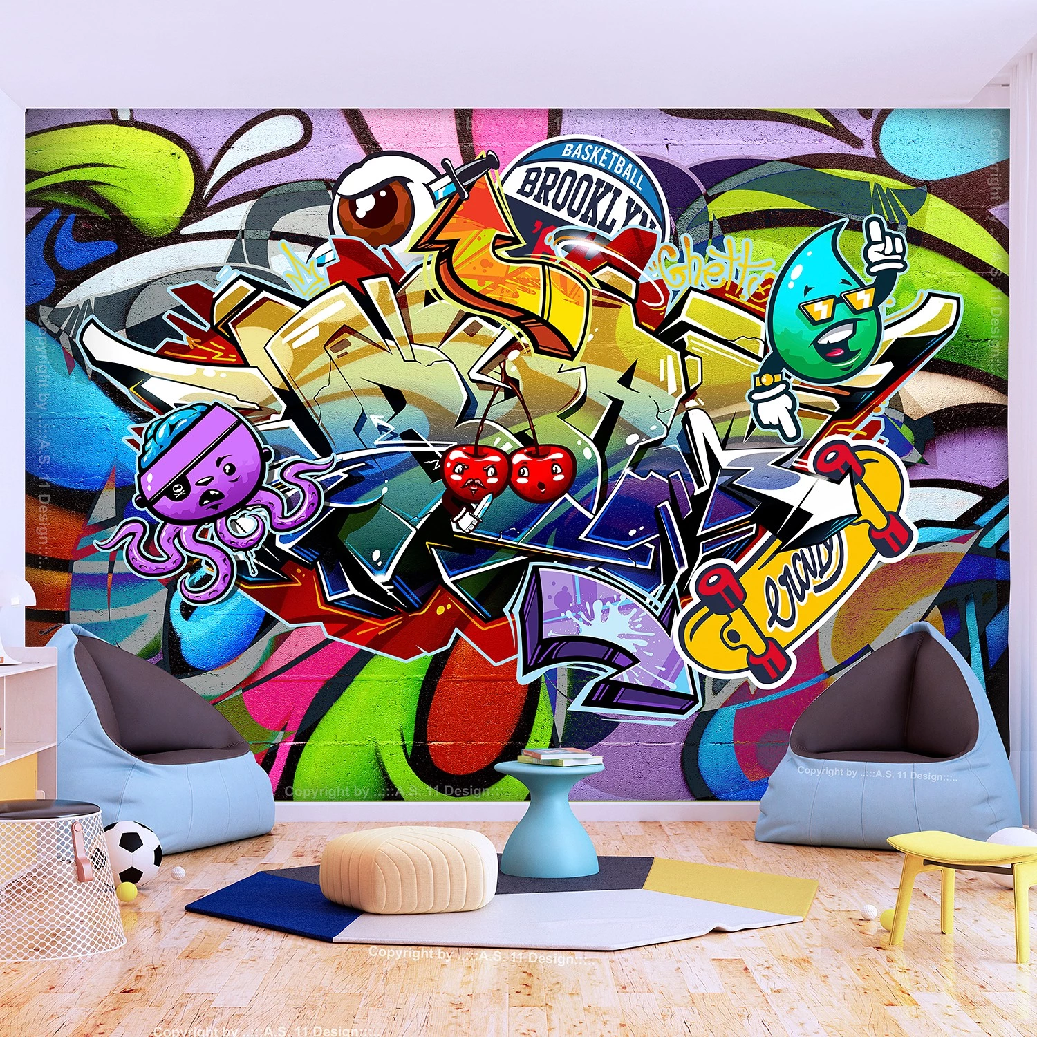 Artgeist Papier peint intissé Street Signs - Intissé - Multicolore - 300 x 210 cm – Image 2