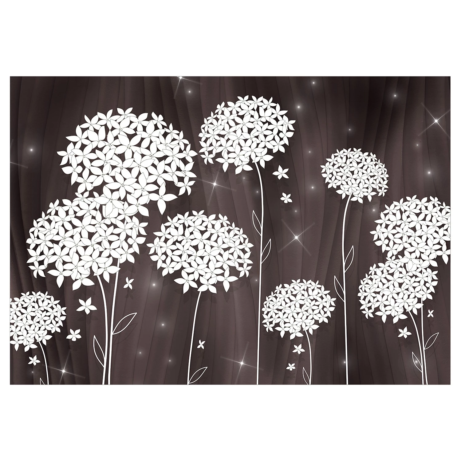 Artgeist Papier peint intissé Magical Composition - Intissé - Noir / Blanc - 450 x 315 cm