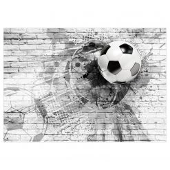Artgeist Papier peint intissé Fußball Sport - Intissé - Noir / Blanc - 350 x 245 cm