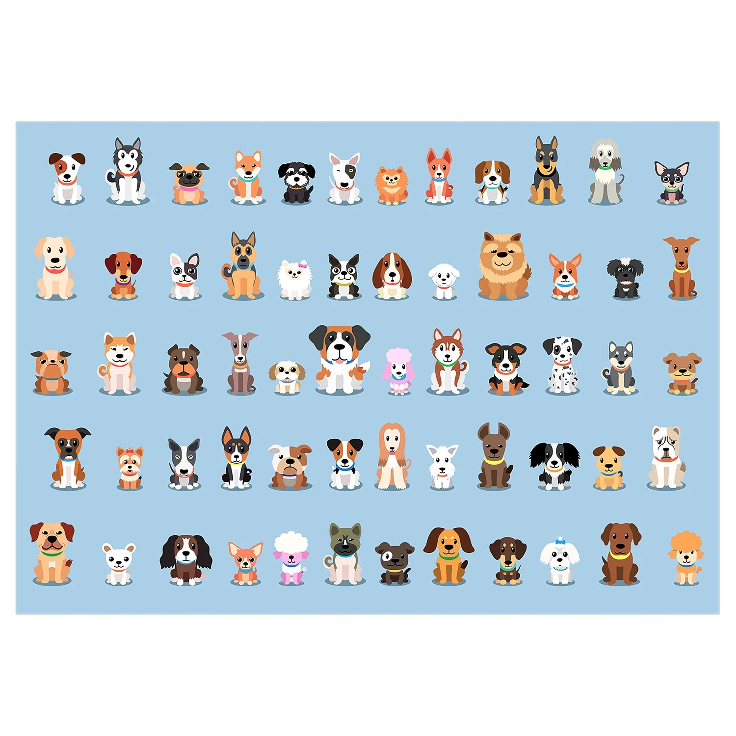 Artgeist Papier peint intissé Happy Crowd - Intissé - Multicolore - 400 x 280 cm