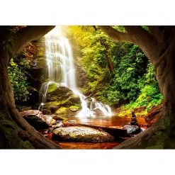 Artgeist Papier peint intissé Forest Refuse - Intissé - Multicolore - 150 x 105 cm