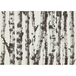 Artgeist Papier peint intissé Stately Birches - Intissé - Gris - 400 x 280 cm