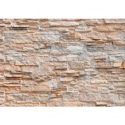 Artgeist Papier peint intissé Stone Virtuosity - Intissé - Marron - 350 x 245 cm