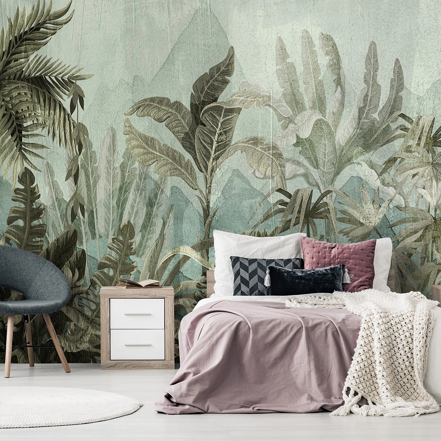 Artgeist Papier peint intissé Mountain Jungle - Intissé - Multicolore - 400 x 280 cm – Image 2