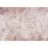 Artgeist Papier peint intissé Floristic Fresco - Intissé - Rose - 150 x 105 cm
