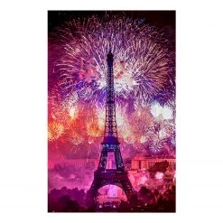 Artgeist Tableau déco Happy New Year! - Bois manufacturé et toile - Multicolore