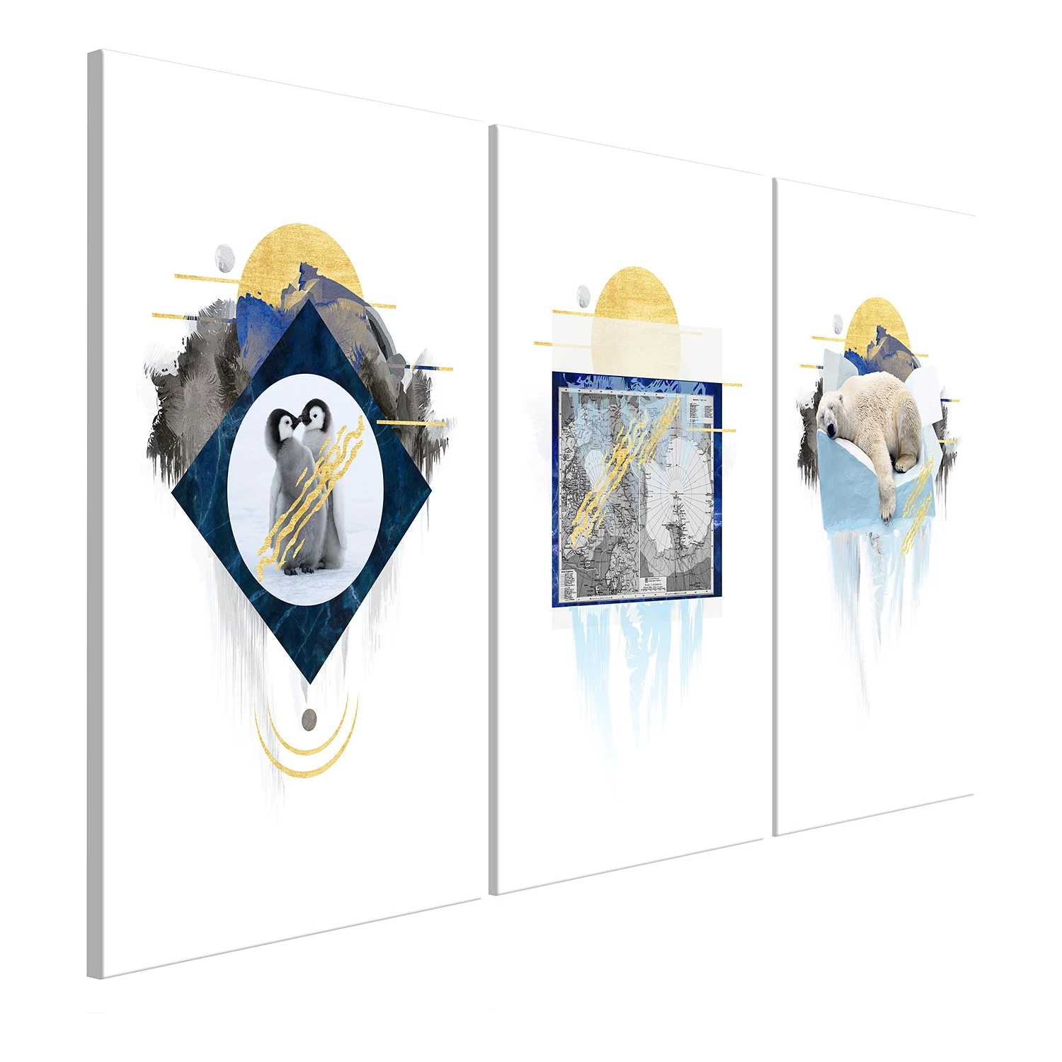 Artgeist Tableau déco Antarctica Collection - Bois manufacturé et toile - Multicolore – Image 3