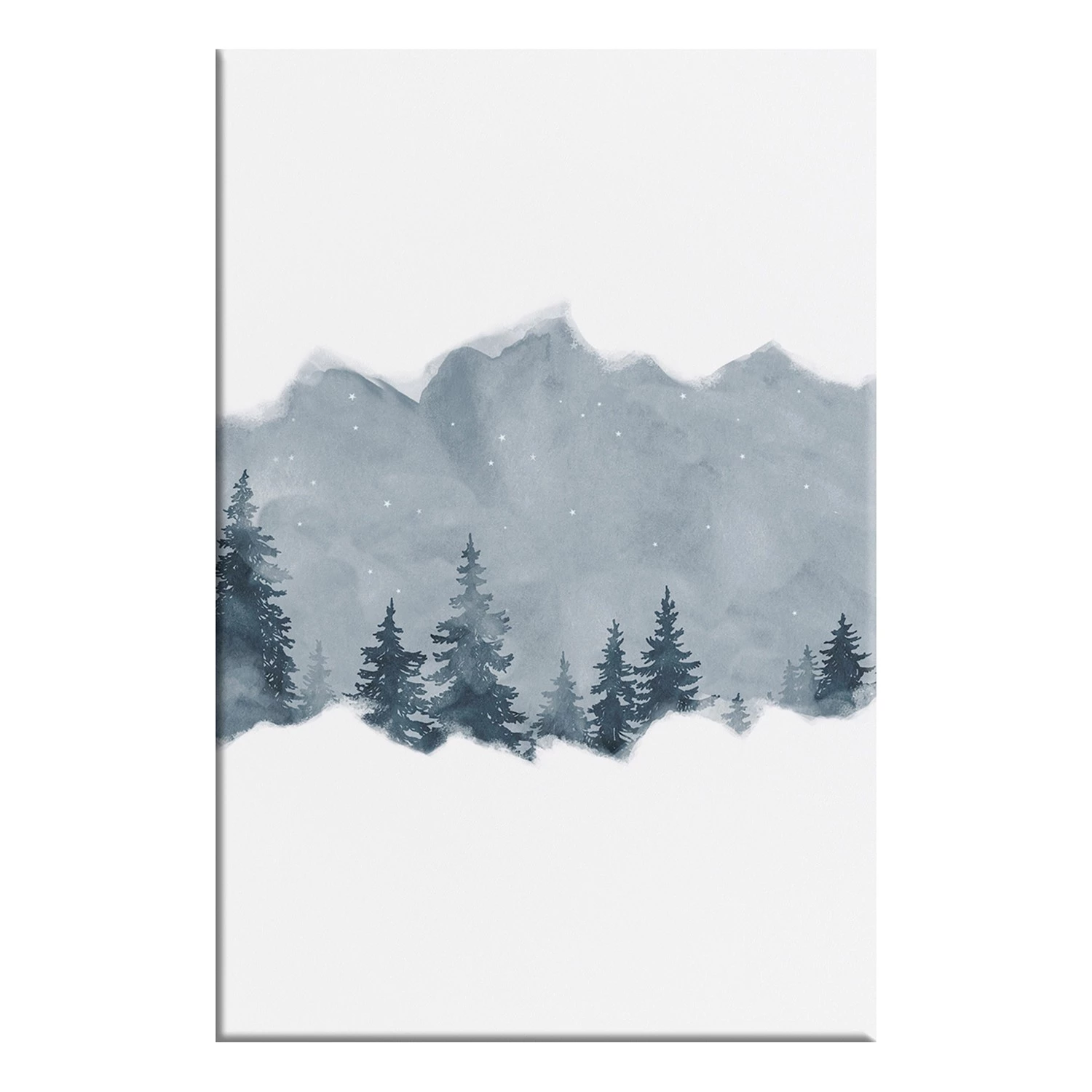 Artgeist Tableau déco Slice of Siberia - Bois manufacturé et toile - Blanc / Gris