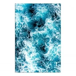 Artgeist Tableau déco Sea Currents - Bois manufacturé et toile - Bleu