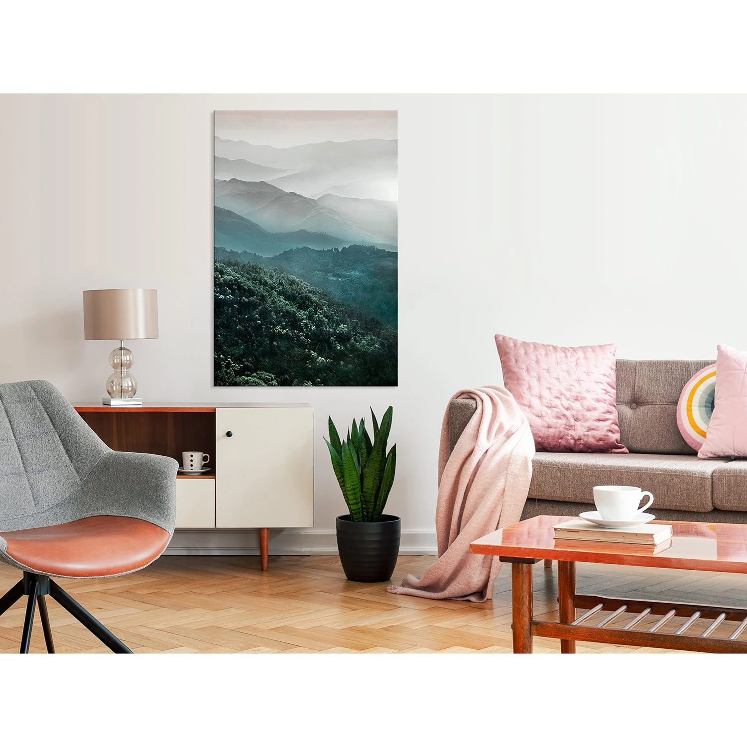 Artgeist Tableau déco Beautiful Tuscany - Bois manufacturé et toile - Multicolore – Image 2