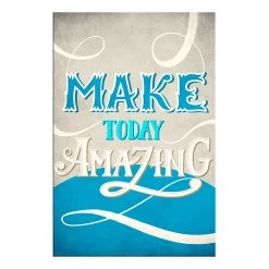 Artgeist Tableau déco Make Today Amazing - Bois manufacturé et toile - Multicolore