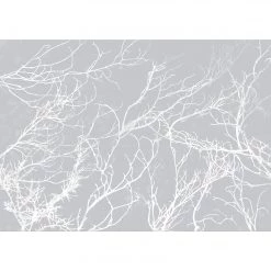 Artgeist Papier peint White Trees - Intissé - Gris - 200 x 140 cm
