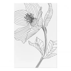 Artgeist Tableau déco Spring Sketch - Bois manufacturé et toile - Noir / Blanc