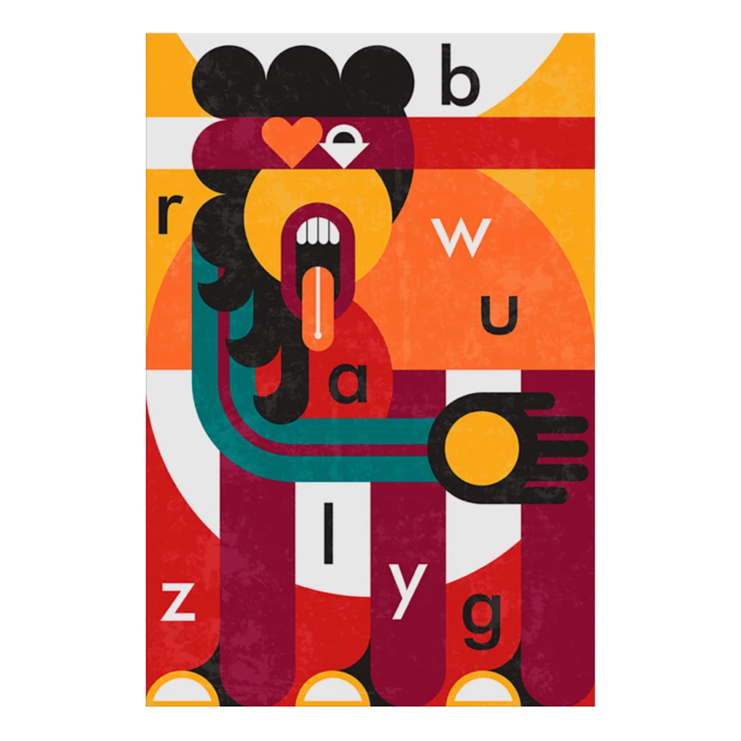 Artgeist Tableau déco Art of Design - Bois manufacturé et toile - Multicolore