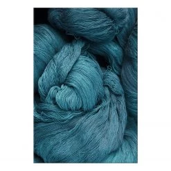 Artgeist Tableau déco Melancholic Wool - Bois manufacturé et toile - Turquoise