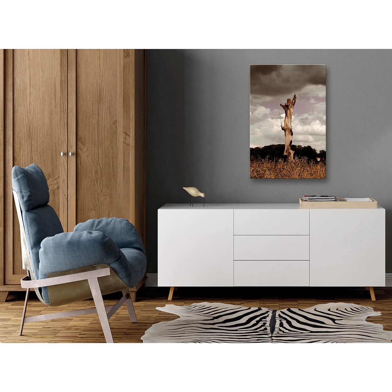 Artgeist Tableau déco Memory of Heaven - Bois manufacturé et toile - Multicolore – Image 2