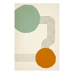 Artgeist Tableau déco Under Umbrellas - Bois manufacturé et toile - Multicolore