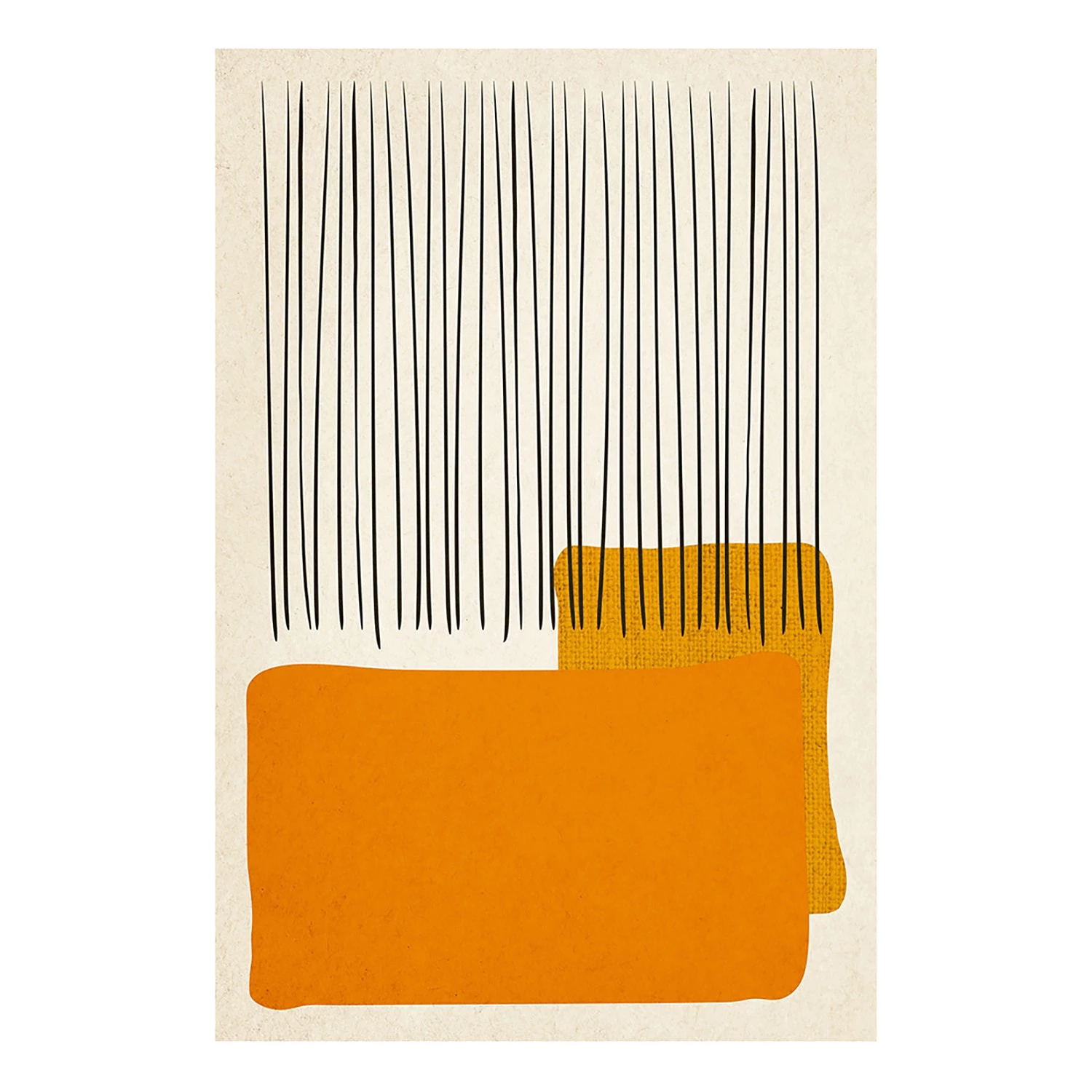 Artgeist Tableau déco Rain on the Beach - Bois manufacturé et toile - Multicolore