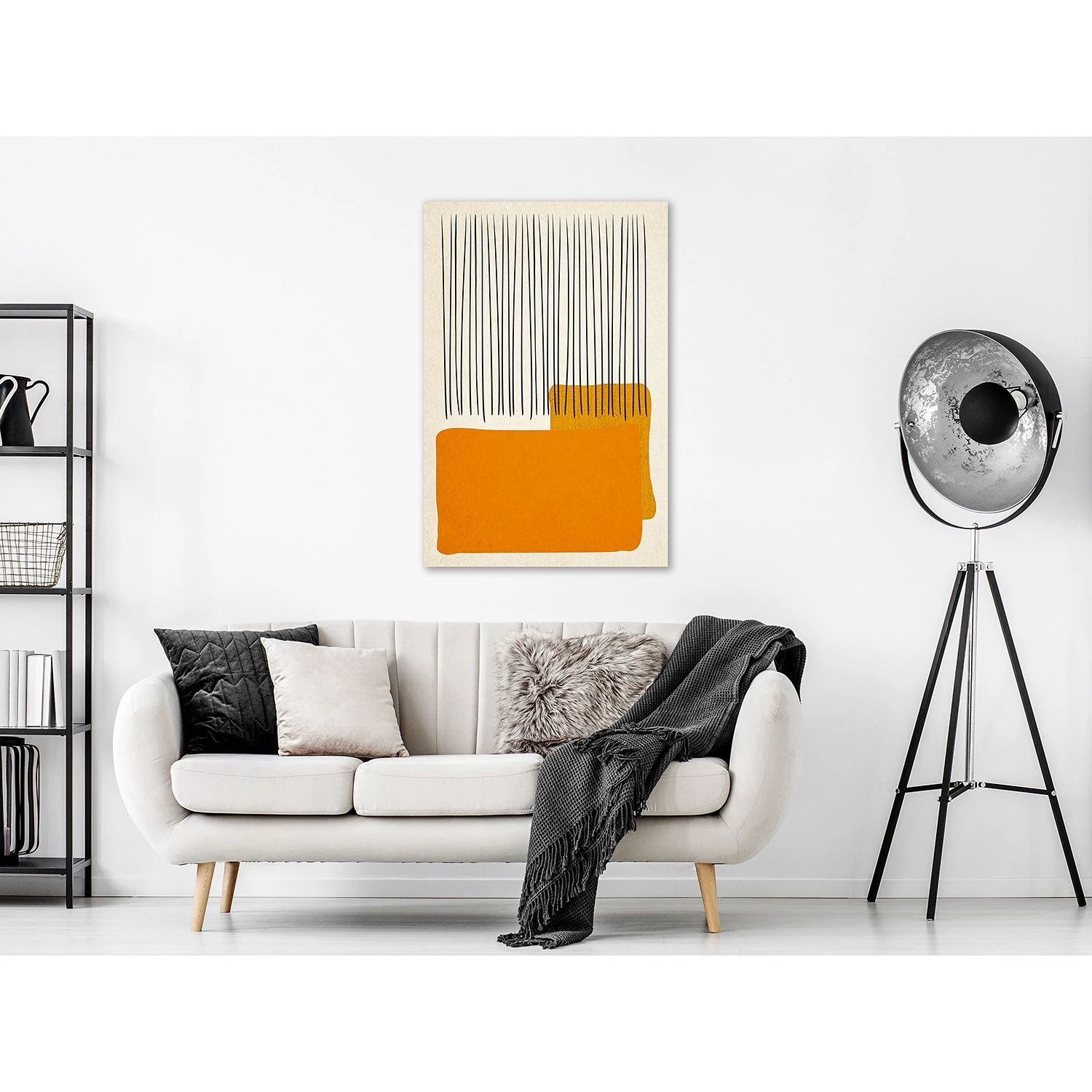 Artgeist Tableau déco Rain on the Beach - Bois manufacturé et toile - Multicolore – Image 2