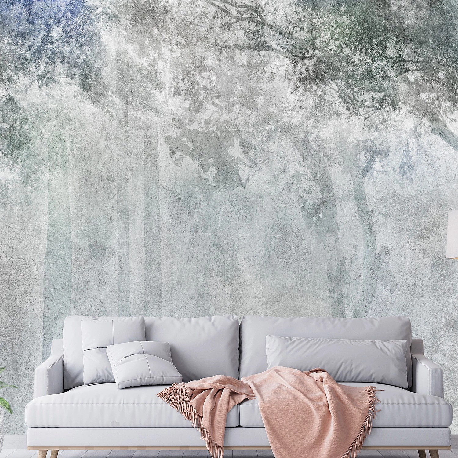 Artgeist Papier peint Echo Tree - Intissé - Gris - 400 x 280 cm – Image 2