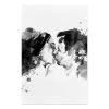 Artgeist Tableau déco Spontaneous Kiss - Bois manufacturé et toile - Noir / Blanc