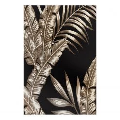 Artgeist Tableau déco Golden Island - Bois manufacturé et toile - Doré / Noir