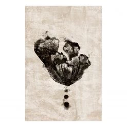 Artgeist Tableau déco Underwater Flower - Bois manufacturé et toile - Marron / Noir