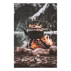 Artgeist Tableau déco Hearth - Bois manufacturé et toile - Rose