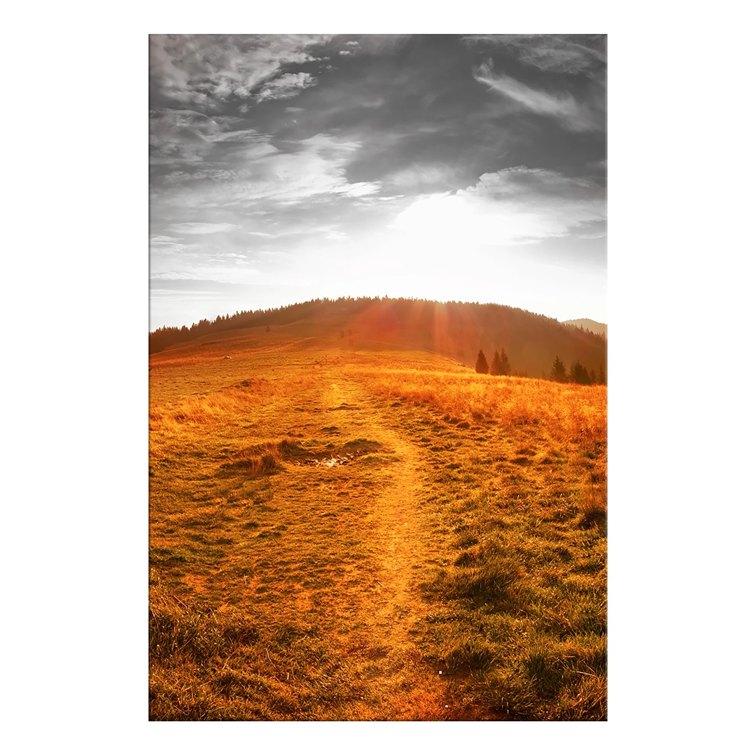 Artgeist Tableau déco Idyll - Bois manufacturé et toile - Multicolore